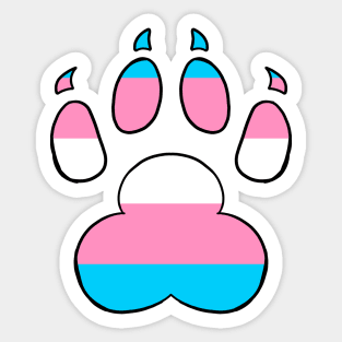 LGBTQ+ Paw Print Flags Sticker